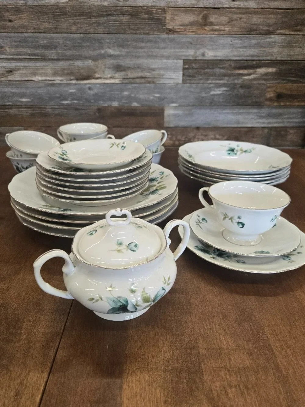 Vintage Dinnerware/plates set used condition-Favolina Karolina -Made In Poland